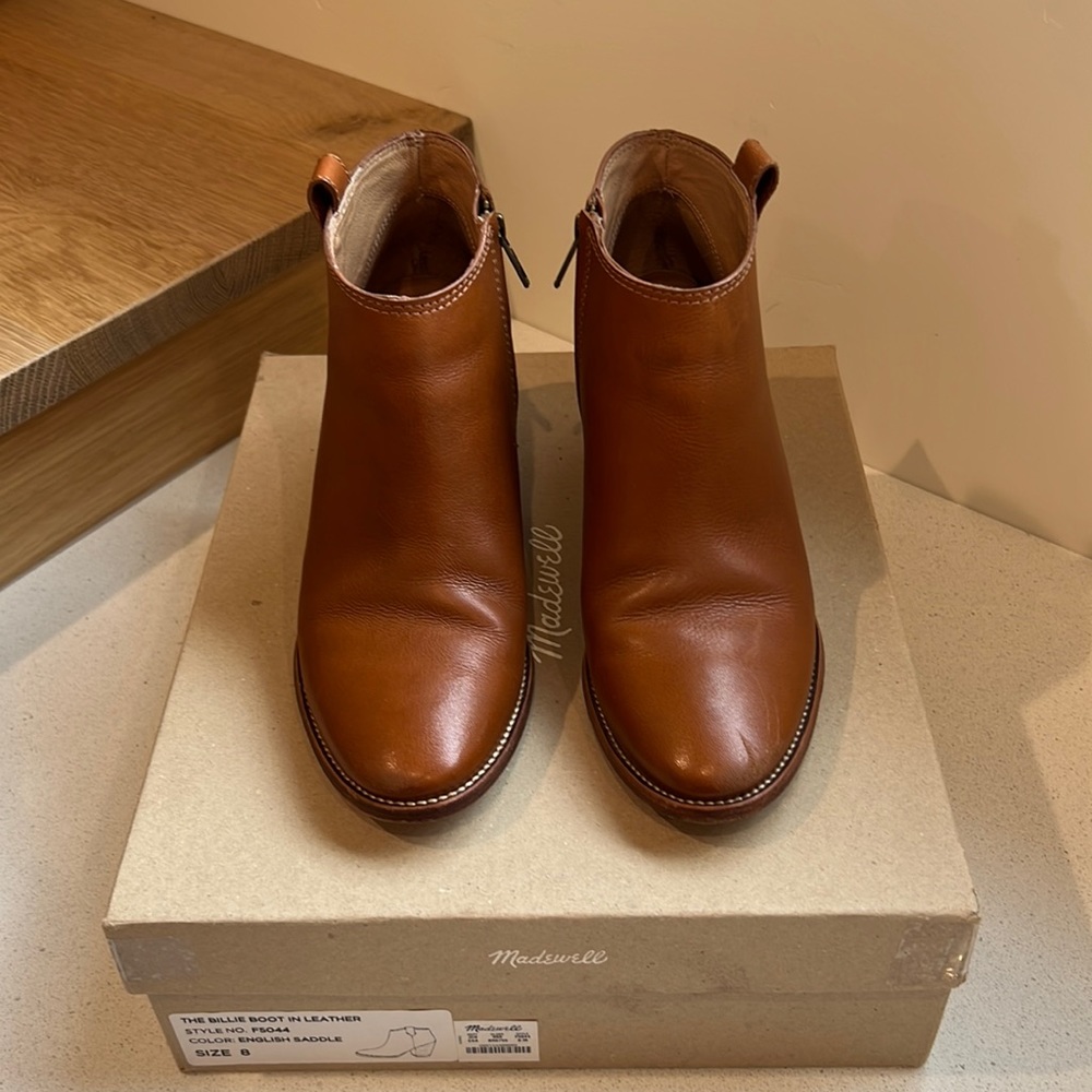 Madewell The Billie Boot in English Saddle Leather | Size 8M